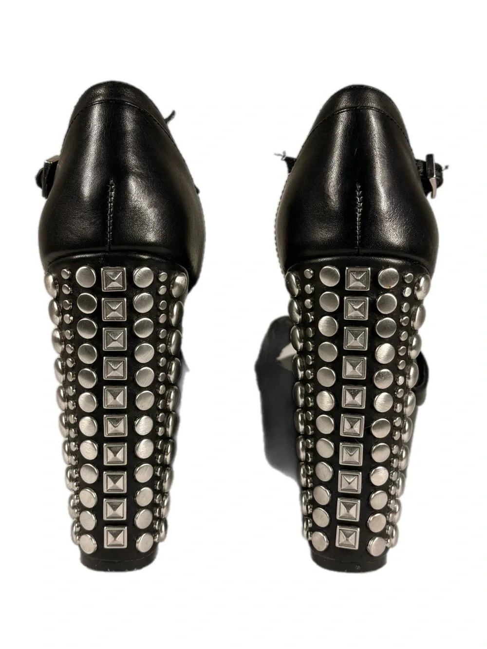 Vince Camuto | Black Studded Platform T-Strap Wedges